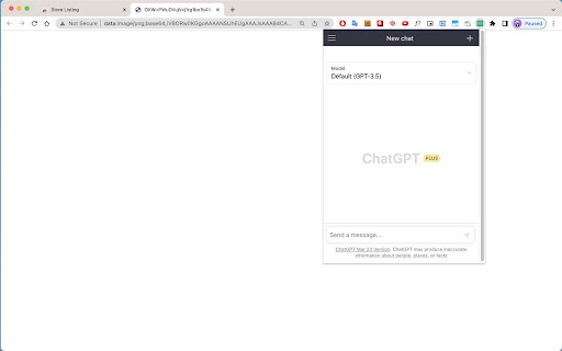 ChatGPT Popup  from Chrome web store to be run with OffiDocs Chromium online
