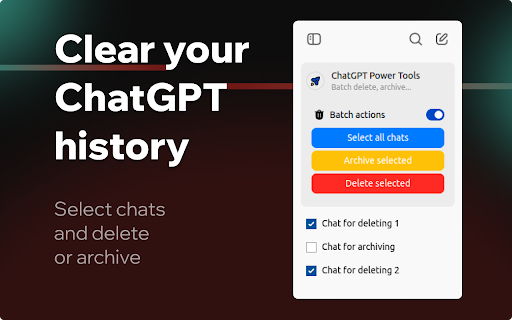 ChatGPT Power Tools  from Chrome web store to be run with OffiDocs Chromium online