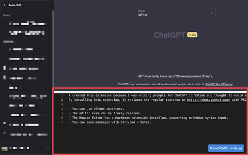 ChatGPT Pro  from Chrome web store to be run with OffiDocs Chromium online