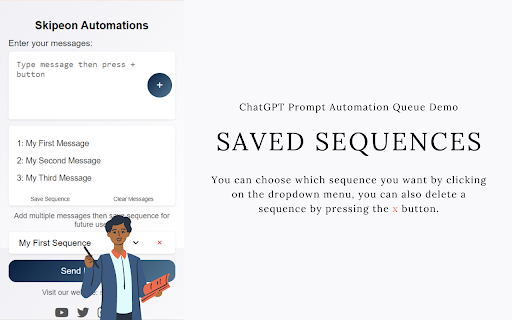 ChatGPT Prompt Automation Queue  from Chrome web store to be run with OffiDocs Chromium online