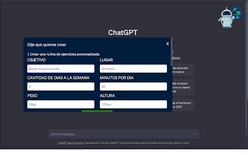 ChatGPT Prompt Generator  from Chrome web store to be run with OffiDocs Chromium online