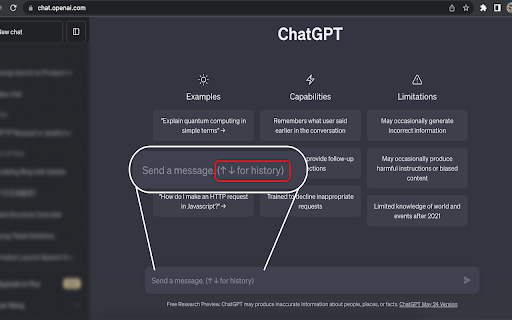 ChatGPT Prompt History  from Chrome web store to be run with OffiDocs Chromium online