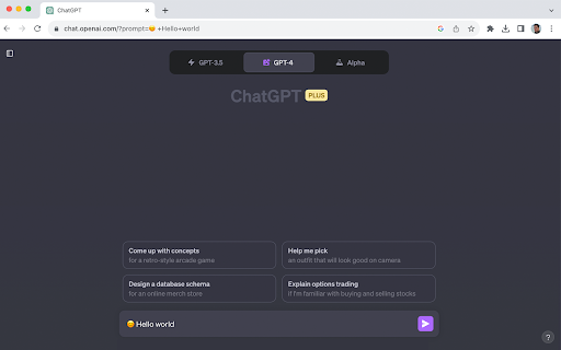 ChatGPT Prompt Link  from Chrome web store to be run with OffiDocs Chromium online