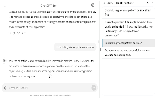ChatGPT Prompt Navigator  from Chrome web store to be run with OffiDocs Chromium online
