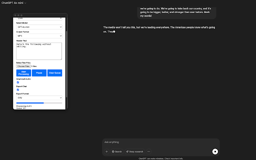 ChatGPT Queuer  from Chrome web store to be run with OffiDocs Chromium online