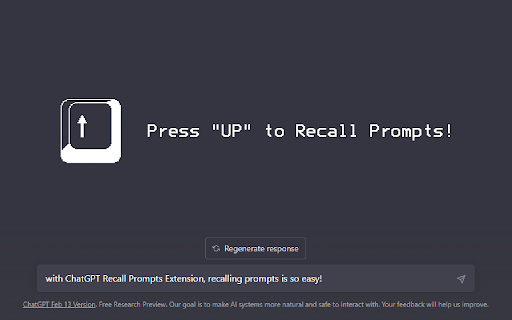 ChatGPT Recall Prompts  from Chrome web store to be run with OffiDocs Chromium online