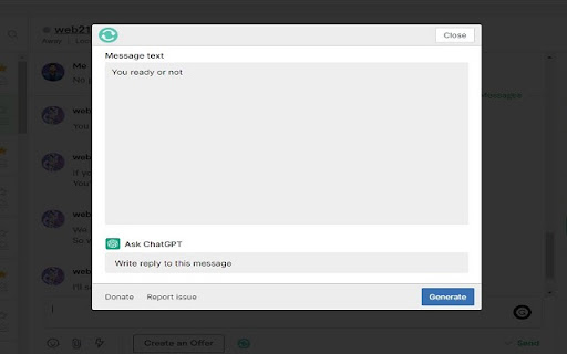 Chat GPT Reply  from Chrome web store to be run with OffiDocs Chromium online