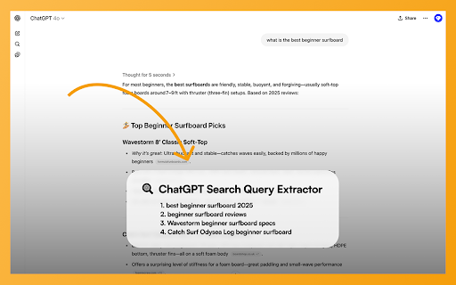 ChatGPT Search Query Extractor by LLMrefs  from Chrome web store to be run with OffiDocs Chromium online