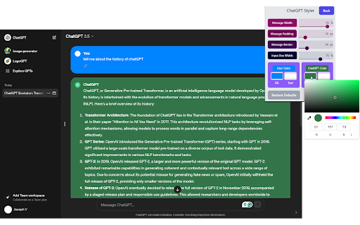 chatgpt styler  from Chrome web store to be run with OffiDocs Chromium online