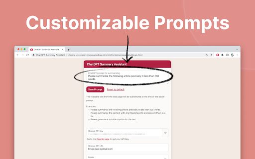 ChatGPT Summary Assistant  from Chrome web store to be run with OffiDocs Chromium online