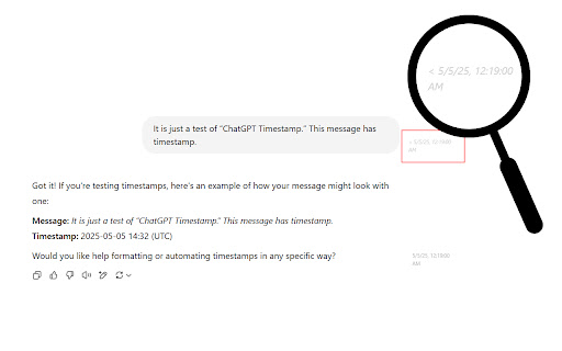 ChatGPT Timestamp  from Chrome web store to be run with OffiDocs Chromium online