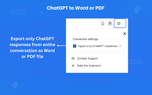 ChatGPT to Word or PDF  from Chrome web store to be run with OffiDocs Chromium online