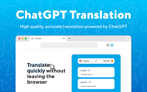 ChatGPT Translation  from Chrome web store to be run with OffiDocs Chromium online