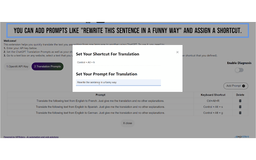ChatGPT Translator for Messages  from Chrome web store to be run with OffiDocs Chromium online