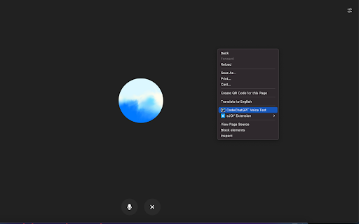 ChatGPT Voice with Text  from Chrome web store to be run with OffiDocs Chromium online