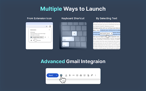 ChatGPT Writer: Use AI on Any Site (GPT 4.1, Claude, Gemini, and More) from Chrome web store to be run with OffiDocs Chromium online ChatGPT Writer: Use AI on Any Site (GPT 4.1, Claude, Gemini, and More) from Chrome web store to be run with OffiDocs Chromium online