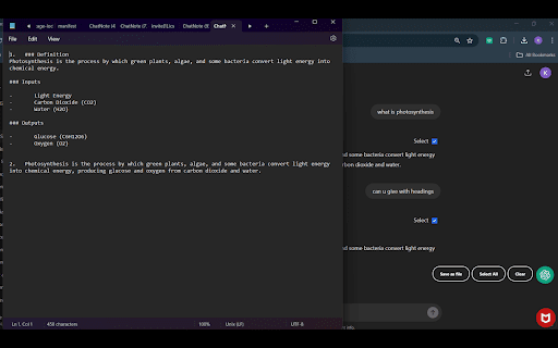 ChatNote  from Chrome web store to be run with OffiDocs Chromium online