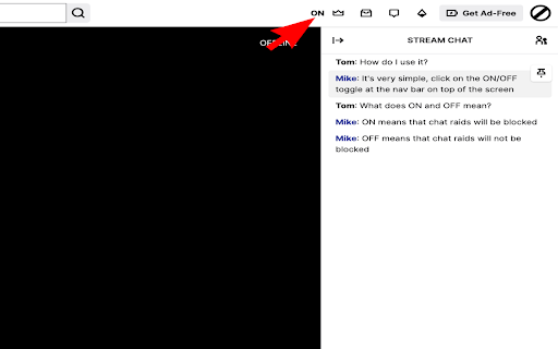 Chat raid blocker  from Chrome web store to be run with OffiDocs Chromium online