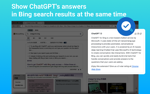 ChatSearch: ChatGPT for Search Engine (GPT4)  from Chrome web store to be run with OffiDocs Chromium online