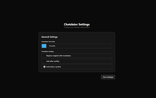 Chatslator: Livestream Chat Translator  from Chrome web store to be run with OffiDocs Chromium online