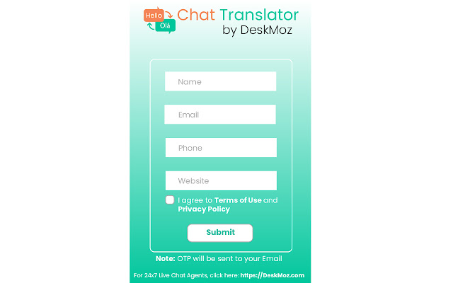Chat Translator by DeskMoz  from Chrome web store to be run with OffiDocs Chromium online
