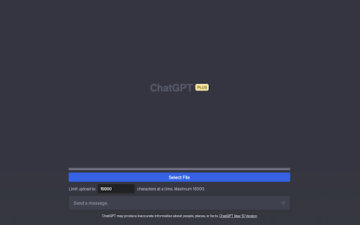 Chatty File Uploader  from Chrome web store to be run with OffiDocs Chromium online