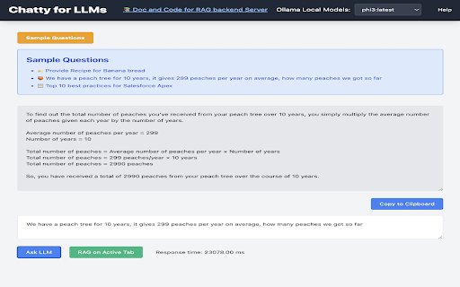 Chatty for LLMs  from Chrome web store to be run with OffiDocs Chromium online
