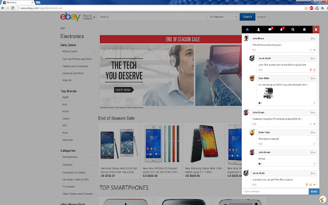 chatUp  from Chrome web store to be run with OffiDocs Chromium online