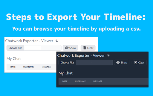 Chatwork Exporter  from Chrome web store to be run with OffiDocs Chromium online