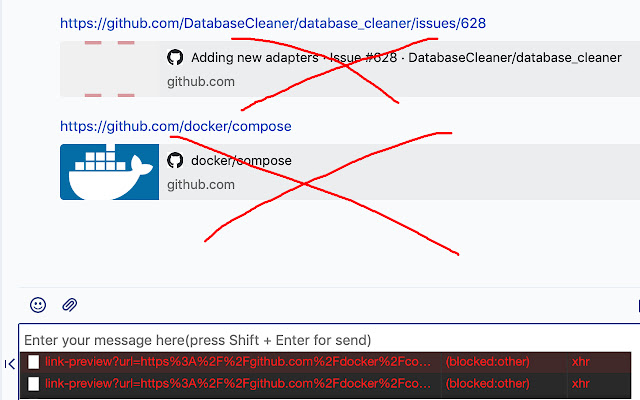 Chatwork Link Preview Blocker  from Chrome web store to be run with OffiDocs Chromium online