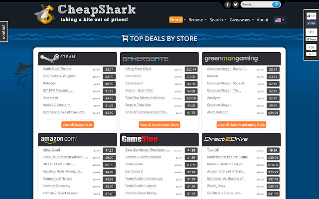 CheapShark Game Deals  from Chrome web store to be run with OffiDocs Chromium online