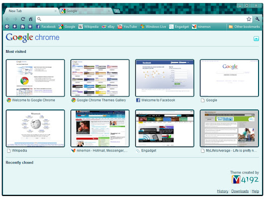 Checkered Teal Theme  from Chrome web store to be run with OffiDocs Chromium online
