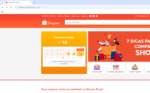 Check in diário automático no Shopee  from Chrome web store to be run with OffiDocs Chromium online