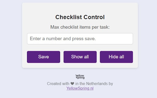 Checklist Control for Microsoft Projects  from Chrome web store to be run with OffiDocs Chromium online