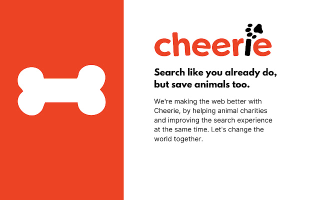 CheerieYou Search. We Donate.  from Chrome web store to be run with OffiDocs Chromium online