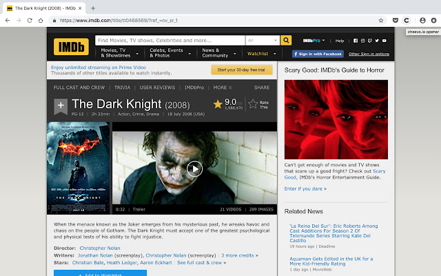 cheevo.io opener  from Chrome web store to be run with OffiDocs Chromium online