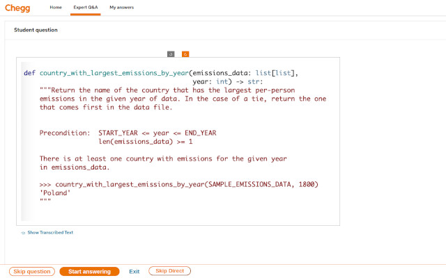 Chegg Question Skipper  from Chrome web store to be run with OffiDocs Chromium online