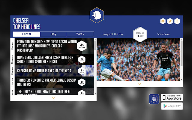 Chelsea News Sportfusion  from Chrome web store to be run with OffiDocs Chromium online