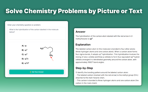 Chemistry AI Solver  from Chrome web store to be run with OffiDocs Chromium online