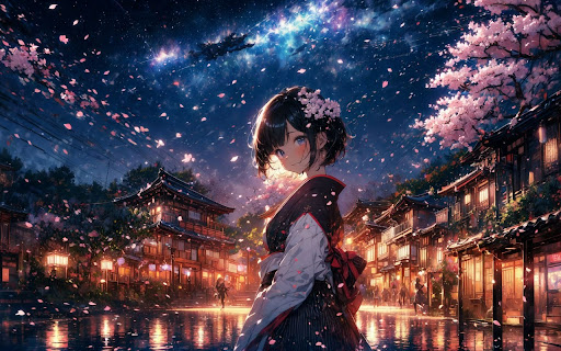 Cherry Blossom Festival Under the Milky Way  from Chrome web store to be run with OffiDocs Chromium online