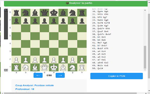 Chess Analysis  from Chrome web store to be run with OffiDocs Chromium online