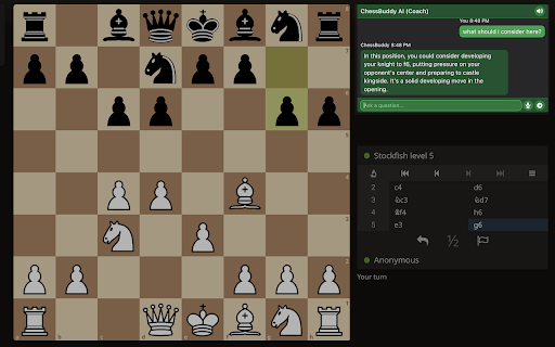 ChessBuddy AI  from Chrome web store to be run with OffiDocs Chromium online