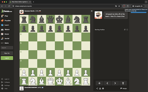 Chess.com Moves Announcer  from Chrome web store to be run with OffiDocs Chromium online