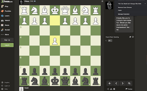 Chess.com Voice Commentary (simplified)  from Chrome web store to be run with OffiDocs Chromium online