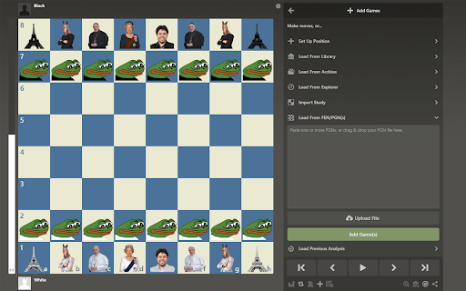 Chess Memer Pieces  from Chrome web store to be run with OffiDocs Chromium online