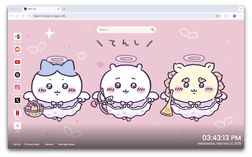 Chiikawa Wallpaper New Tap  from Chrome web store to be run with OffiDocs Chromium online