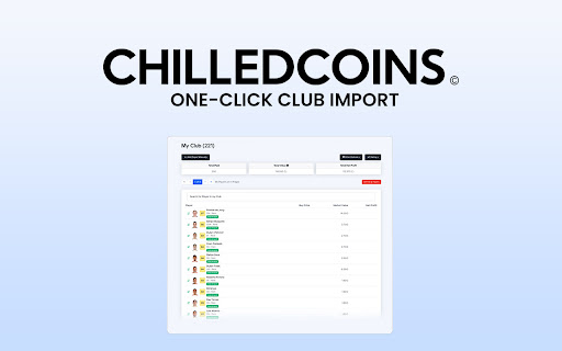 ChilledCoins Club Import  from Chrome web store to be run with OffiDocs Chromium online