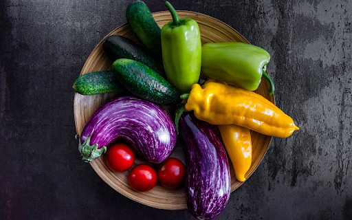 Chilli, pickled eggplant, tomato  from Chrome web store to be run with OffiDocs Chromium online