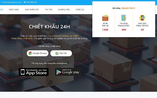 Chiết khấu 24h  from Chrome web store to be run with OffiDocs Chromium online