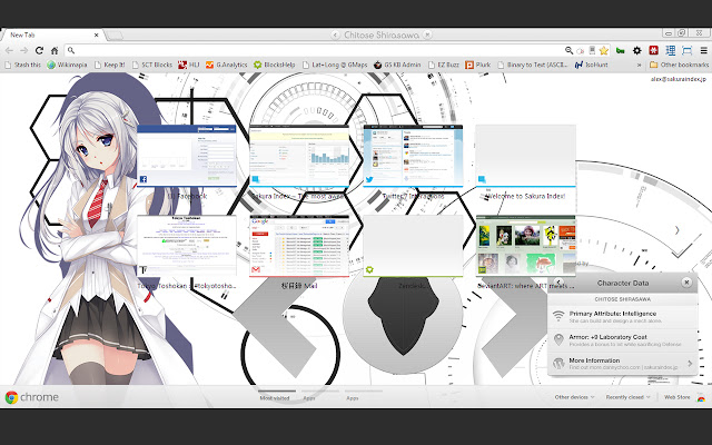 Chitose Shirasawa Chrome Theme  from Chrome web store to be run with OffiDocs Chromium online